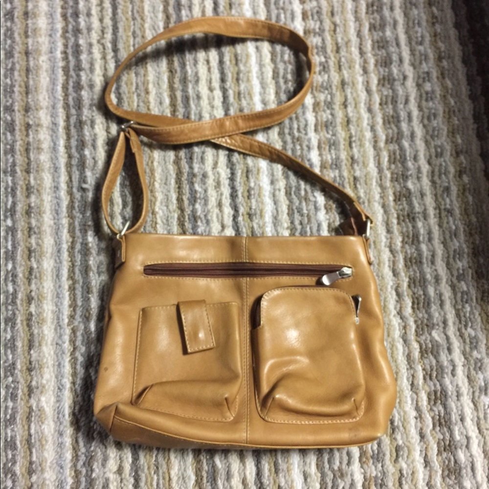 Genuine leather crossbody bag